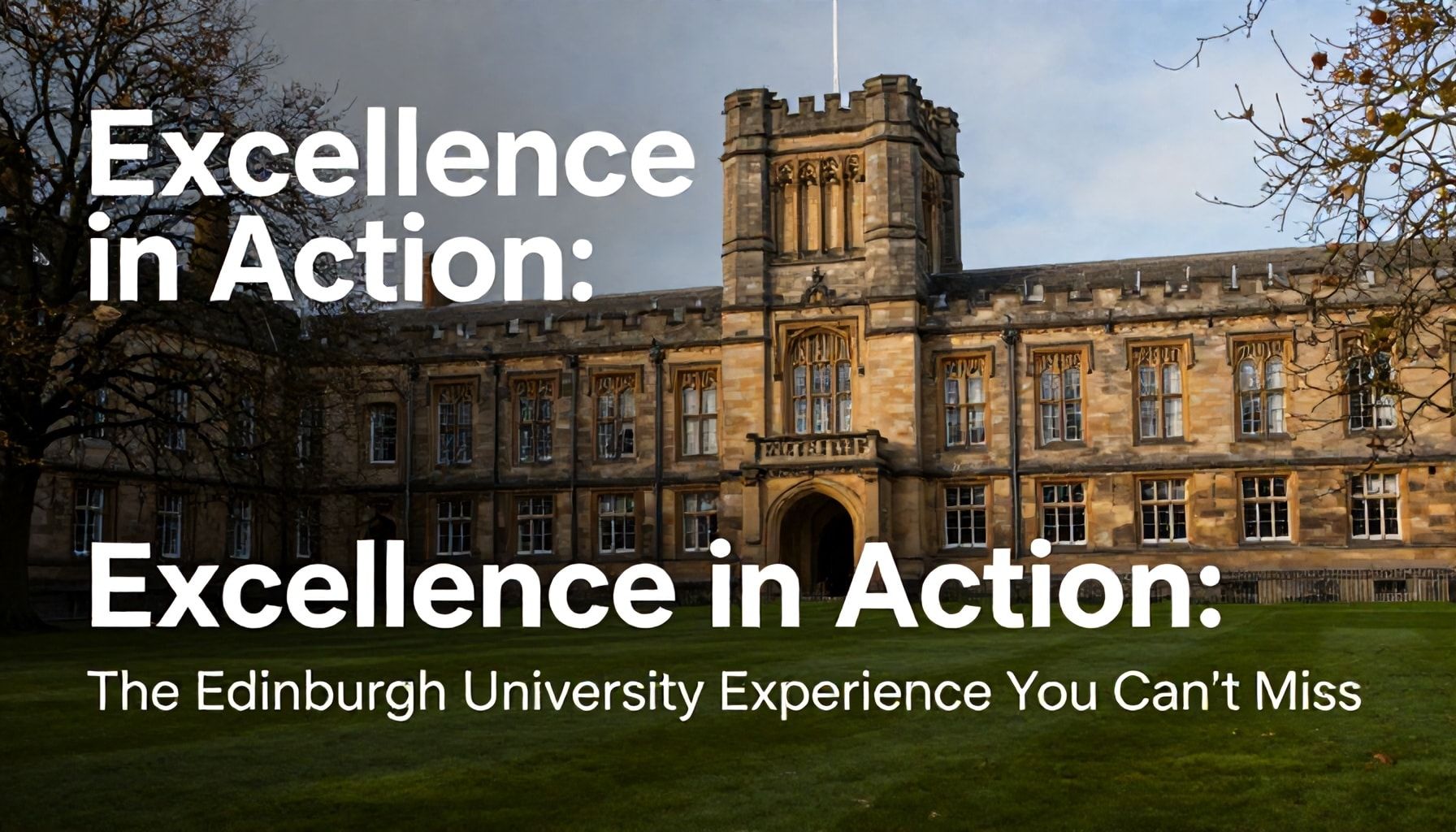 Excellence in Action: The Edinburgh University Experience You Can’t Miss*