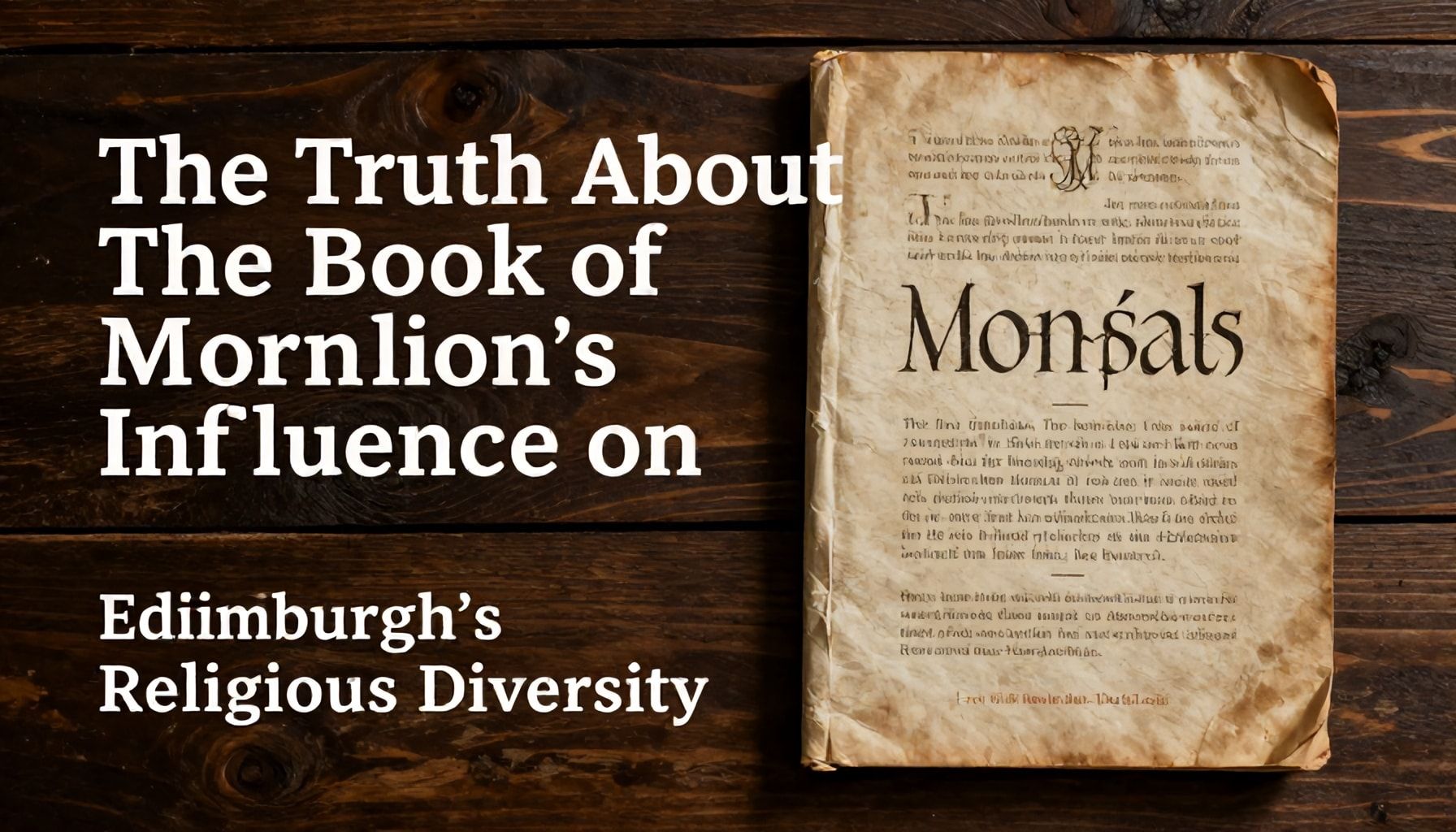 The Truth About The Book of Mormon’s Influence on Edinburgh’s Religious Diversity*